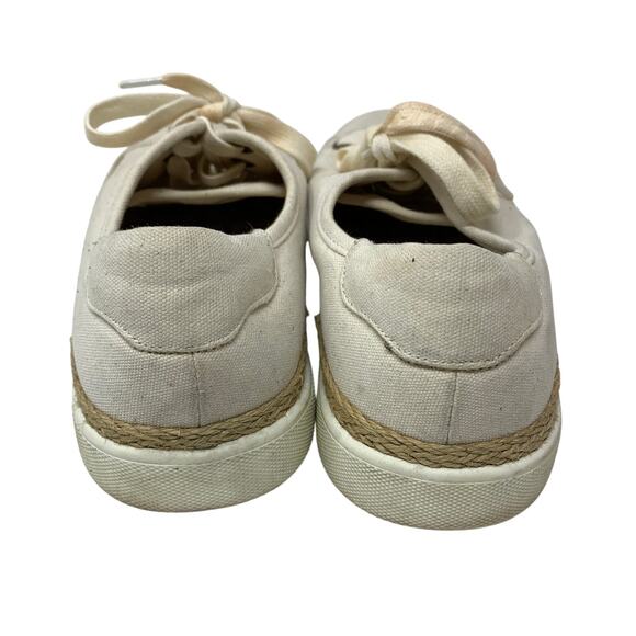 Vionic Hattie Lace Up Sneakers Womens Size 8 Cream Jute Braided Detail *READ - Picture 4 of 7
